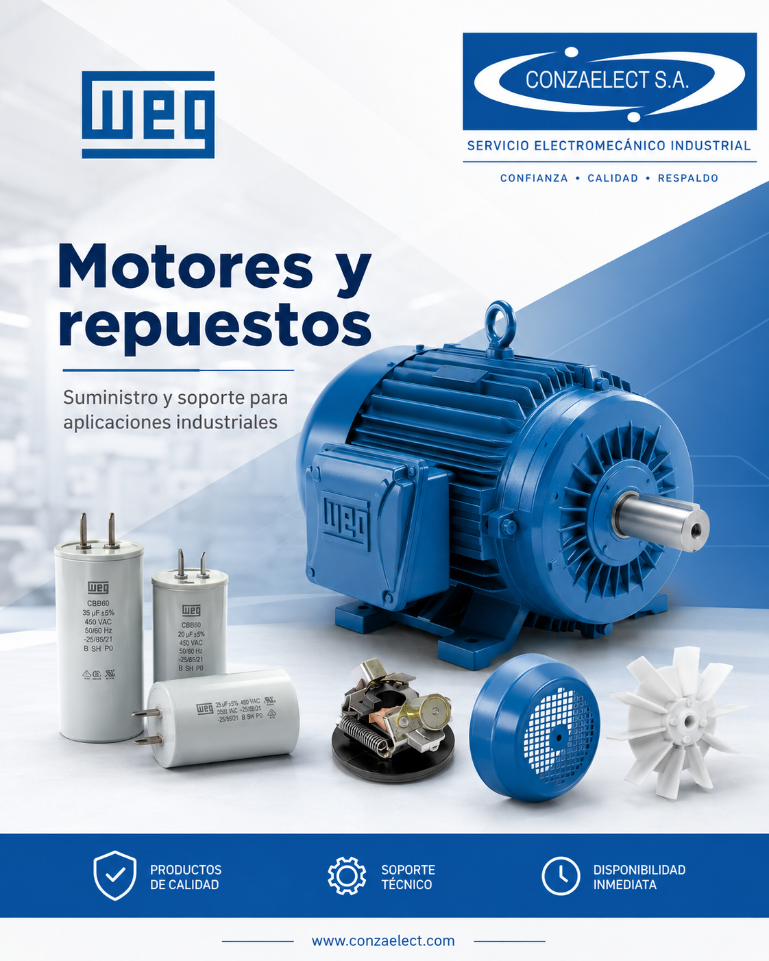 Motores y repuestos WEG