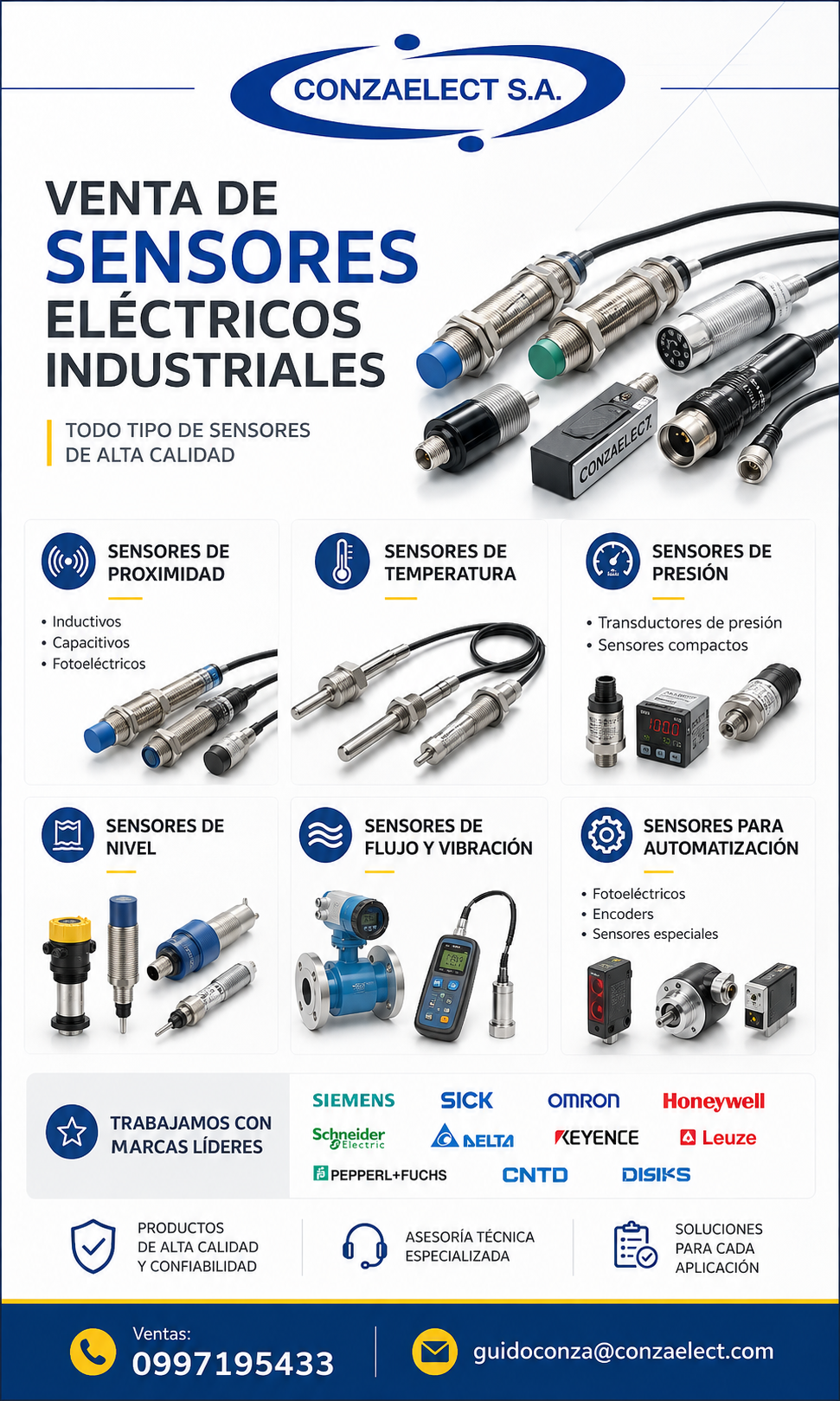 Sensores eléctricos industriales